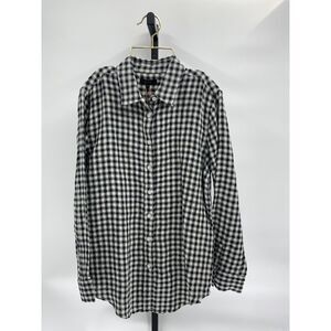 Quince Black and White Checkered Women's Top